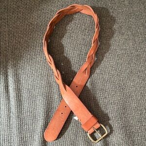 Club Monaco Tan Braided Leather Belt (sz 36/38)